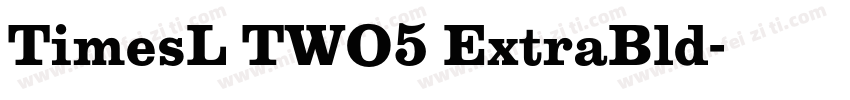 TimesL TWO5 ExtraBld字体转换